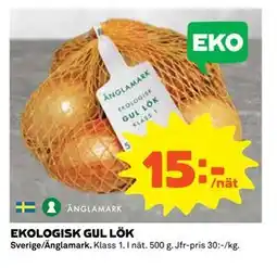Coop Daglivs EKOLOGISK GUL LÖK, SEK 15 erbjuda