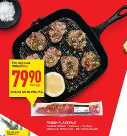 Willys Hemma FÄRSK FLÄSKFILÉ, Medlemspris erbjuda