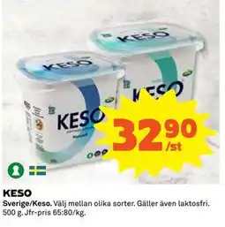 Coop Daglivs KESO, SEK 32.9 erbjuda