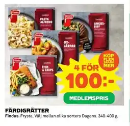 Coop Daglivs FÄRDIGRÄTTER, Medlemspris erbjuda