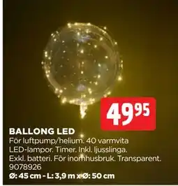 Jem&Fix BALLONG LED, SEK 49.95 erbjuda