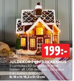 Jem&Fix JULDEKOR PEPPARKAKSHUS, SEK 199 erbjuda