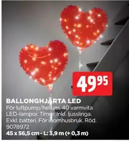 Jem&Fix BALLONGHJÄRTA LED, SEK 49.95 erbjuda