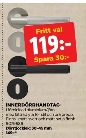 Jem&Fix INNERDÖRRHANDTAG, SEK 119 erbjuda