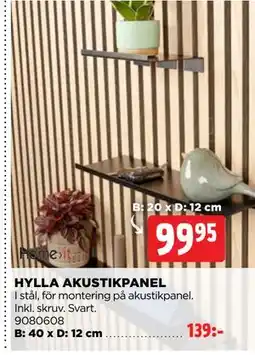 Jem&Fix HYLLA AKUSTIKPANEL erbjuda