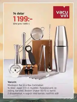 Önska Vacuvin, SEK 1199 erbjuda