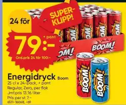 DollarStore Energidryck Boom erbjuda