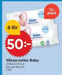 DollarStore Våtservetter baby erbjuda