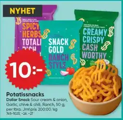 DollarStore Potatissnacks erbjuda