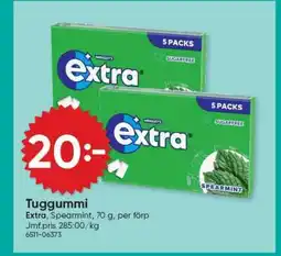 DollarStore Tuggummi Extra erbjuda