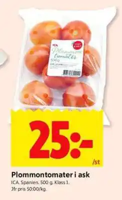 ICA Supermarket PlommonTomater i Ask erbjuda