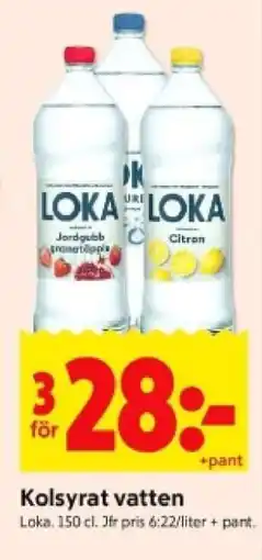 ICA Supermarket Kolsyrat vatten erbjuda