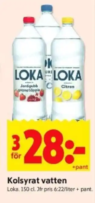 ICA Supermarket Kolsyrat vatten erbjuda