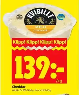 ICA Supermarket Kvibille Mild Cheddar erbjuda