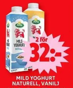ICA Supermarket Mild yoghurt naturell, vanilj erbjuda