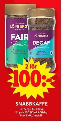 ICA Supermarket SNABBKAFFE erbjuda