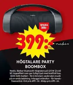 ICA Supermarket Högtalare Party Boombox erbjuda