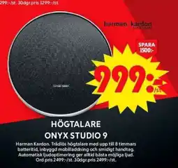 ICA Supermarket Högtalare Onyx Studio 9 erbjuda