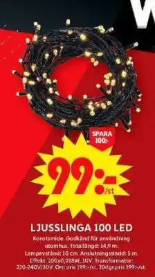 ICA Supermarket LJUSSLINGA 100 LED erbjuda