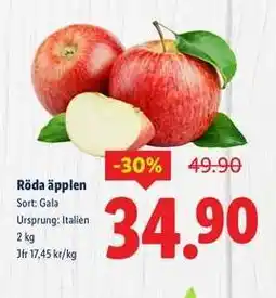 Lidl Röda äpplen erbjuda