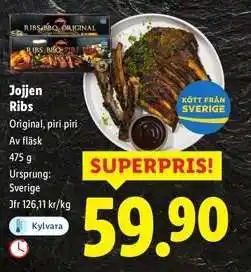 Lidl Jojjen ribs erbjuda