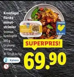 Lidl Kronfågel Färska minut-strimlor erbjuda