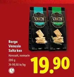 Lidl Borgo Venusio Salta kex erbjuda