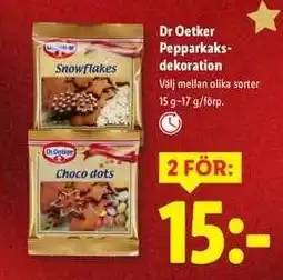 Lidl Dr Oetker Pepparkaks-dekoration erbjuda