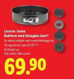 Lidl Livarno home Bakform med löstagbar kant erbjuda