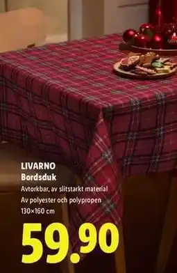 Lidl LIVARNO Bordsduk erbjuda