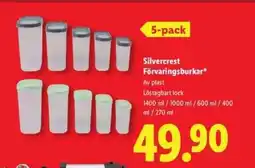 Lidl Silvercrest Förvaringsburkar erbjuda