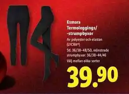 Lidl Esmara Termoleggings/-strumpbyxor erbjuda