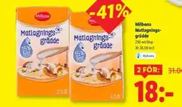 Lidl Milbona Matlagningsgrädde erbjuda