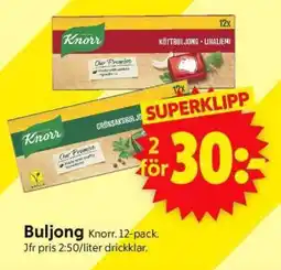 ICA Supermarket Buljong Knorr 12-pack erbjuda