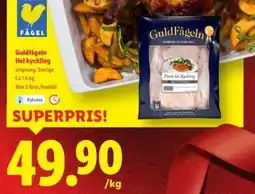 Lidl GuldFågeln Hel kyckling erbjuda