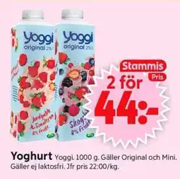 ICA Supermarket Yoghurt Yoggi erbjuda