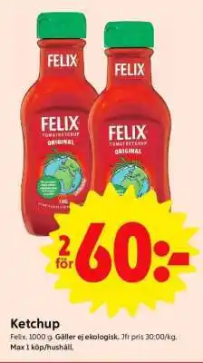 ICA Supermarket Ketchup erbjuda