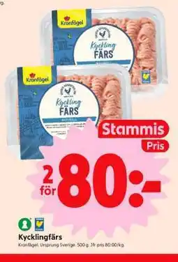 ICA Supermarket Kycklingfärs erbjuda