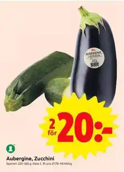 ICA Supermarket Aubergine, Zucchini erbjuda