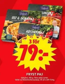 ICA Supermarket Fryst paj erbjuda