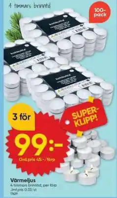 DollarStore Värmeljus erbjuda