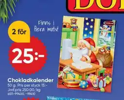 DollarStore Chokladkalender erbjuda