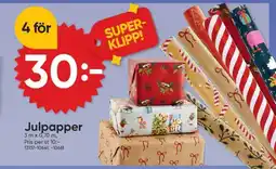 DollarStore Julpapper erbjuda