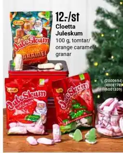 ÖoB Cloetta Juleskum erbjuda