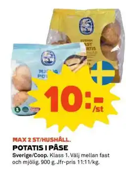 Stora Coop Potatis i påse erbjuda