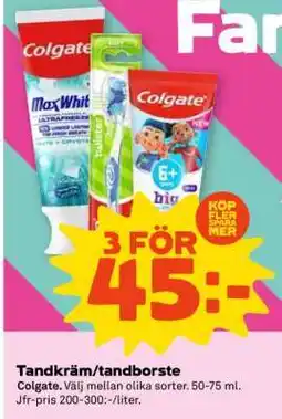 Stora Coop Tandkräm, Tandborste erbjuda