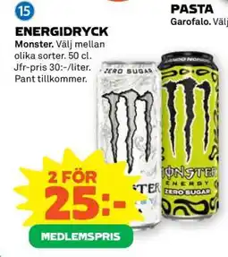 Coop Energidryck Monster erbjuda
