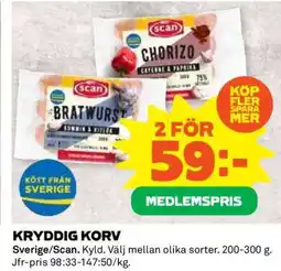 Coop Kryddig Korv erbjuda