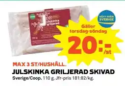 Coop Julskinka Griljerad Skivad erbjuda