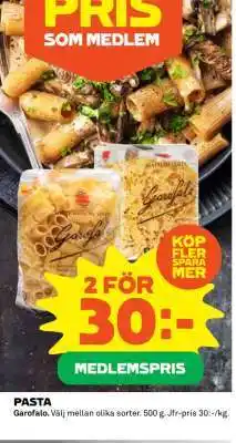 Coop PASTA Garofalo erbjuda